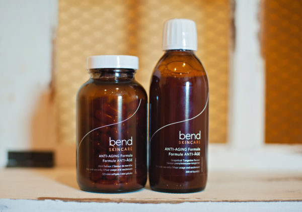 Bend skincare is an ingestible product that delivers 6 powerful active ingredients to optimize skin climate, producing clinically proven skin anti-aging benefits. It helps protect against UV induced sunburn, helps improve skin hydration, skin elasticity, firmness, roughness and redness. It also provides antioxidants that help protect against skin damaging free radicals.